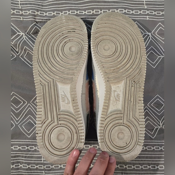 Nike Women's Air Force 1 LX Tear Away Red Swoosh Shoes Size 10.5 - Picture 5 of 7